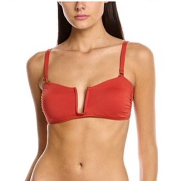 Andie Cartagena Bikini Top Swimsuit Womens Small Red - Picture 1 of 5